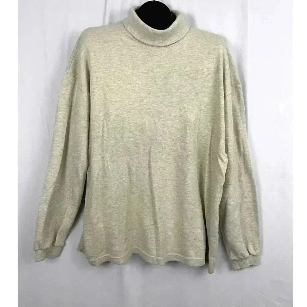 VTG Aeropostale Beige Turtleneck Top‎ Men's LARGE - Picture 7 of 10